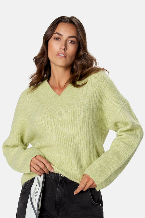 Pull V-hals - groen