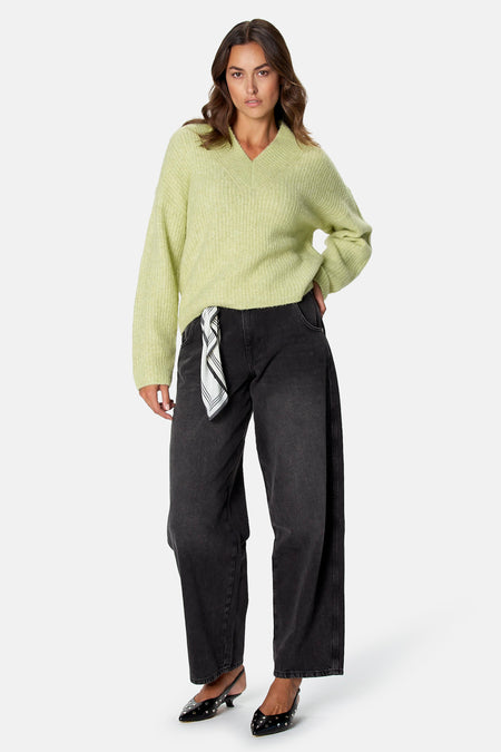 Pull V-hals - groen