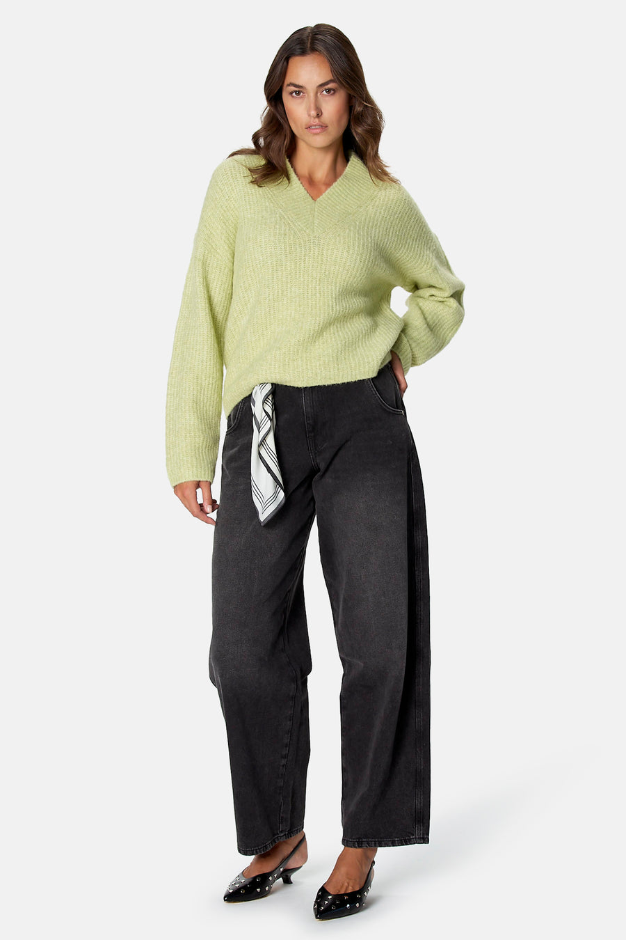 Pull V-hals - groen