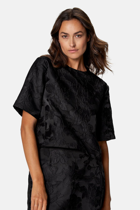 Blouse met 3/4 mouw - zwart