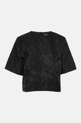 Blouse met 3/4 mouw - zwart