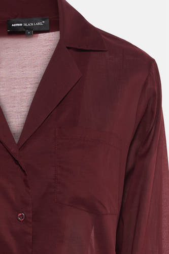 Blouse met lange mouwen - rood