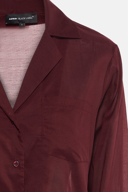 Blouse met lange mouwen - rood