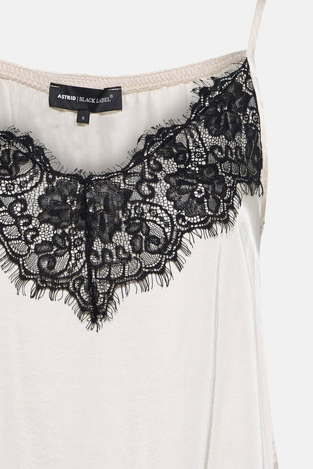 Blouse met korte mouwen - ecru