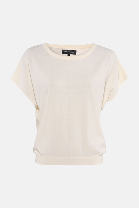 Pull O-hals - ecru