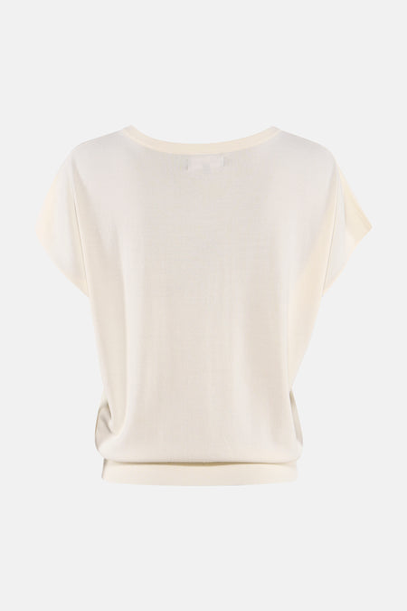 Pull O-hals - ecru