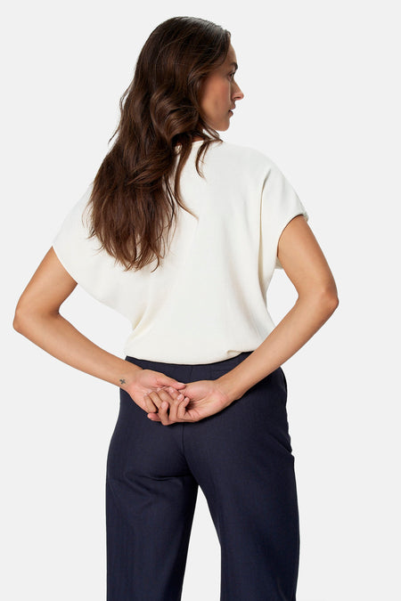 Pull O-hals - ecru