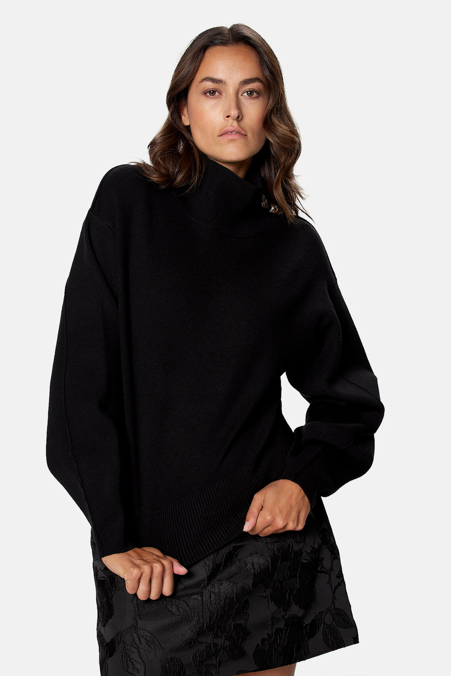 Pull à col roulant - noir