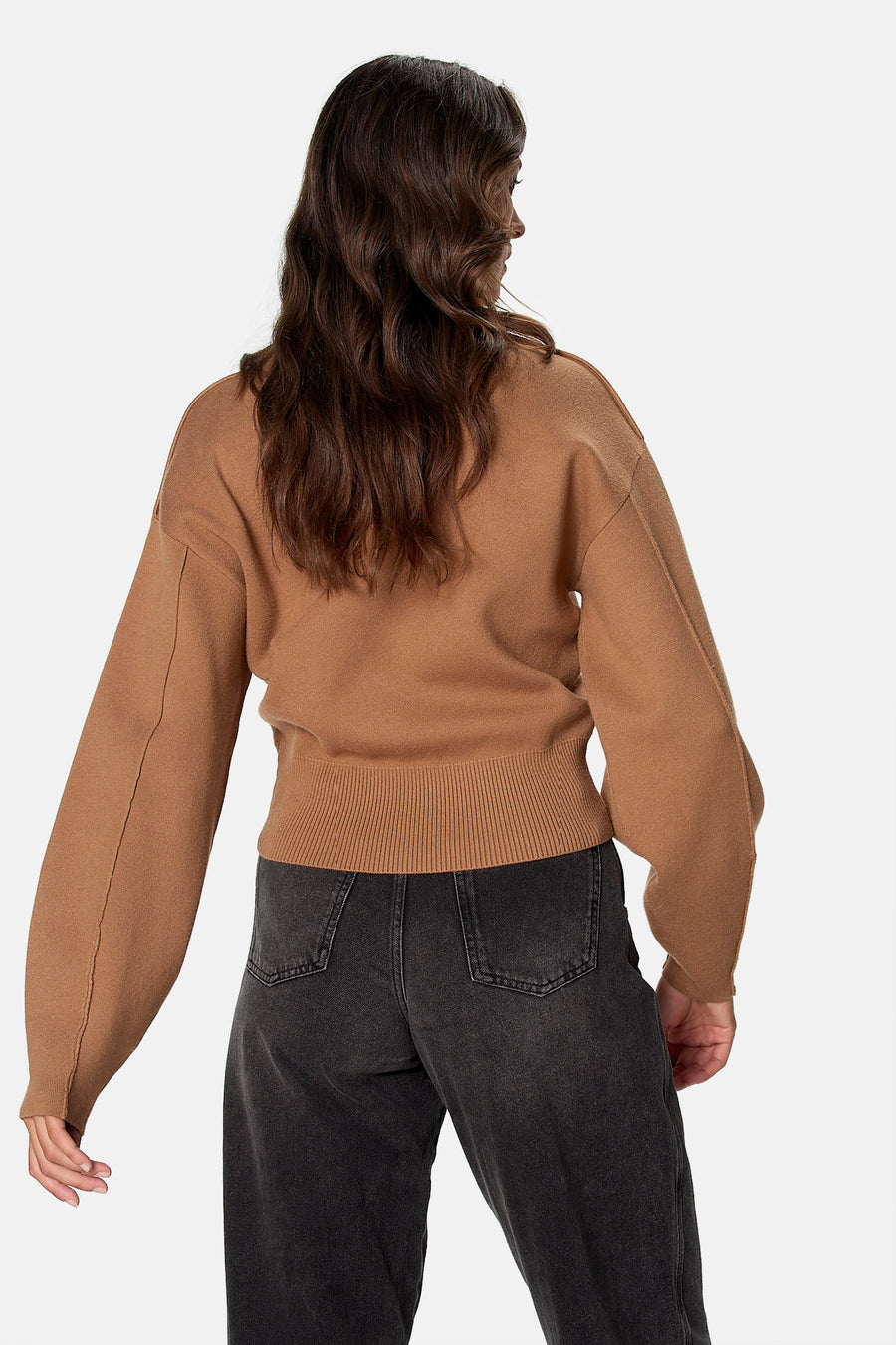 Pull à col roulant - beige
