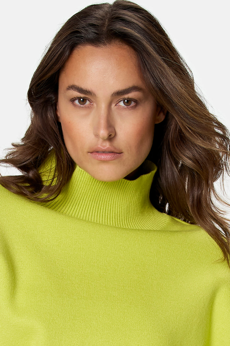 Pull à col roulant - vert