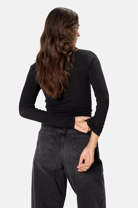 T-shirt met lange mouwen - zwart