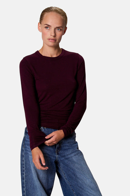 T-shirt met lange mouwen - Bordeaux