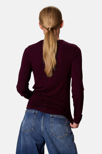 T-shirt met lange mouwen - Bordeaux
