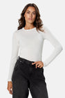T-shirt met lange mouwen - ecru