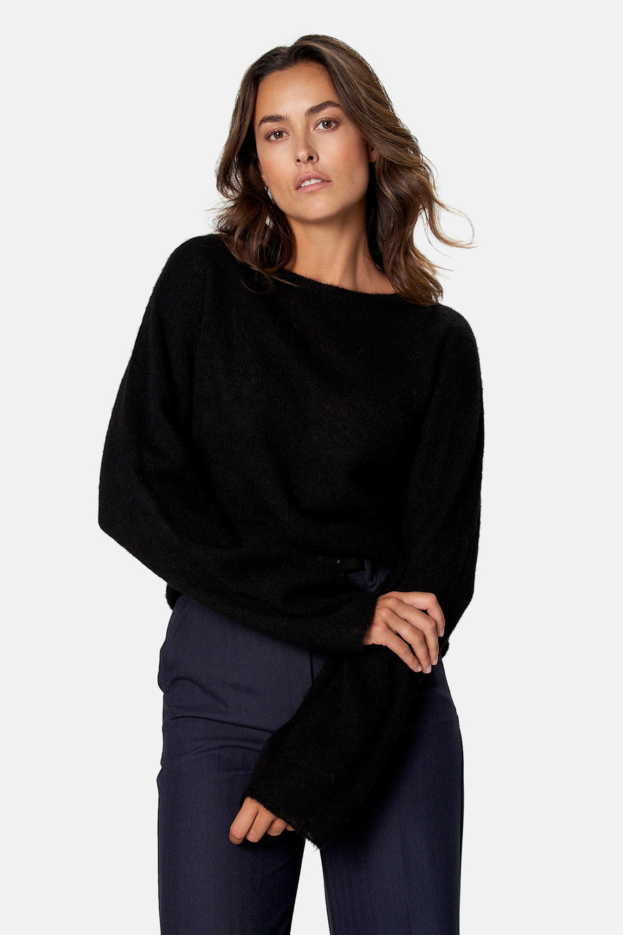 Pull col O - noir