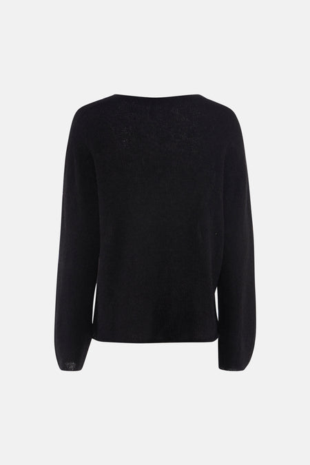 Pull O-hals - zwart