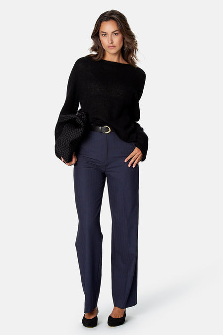 Pull O-hals - zwart