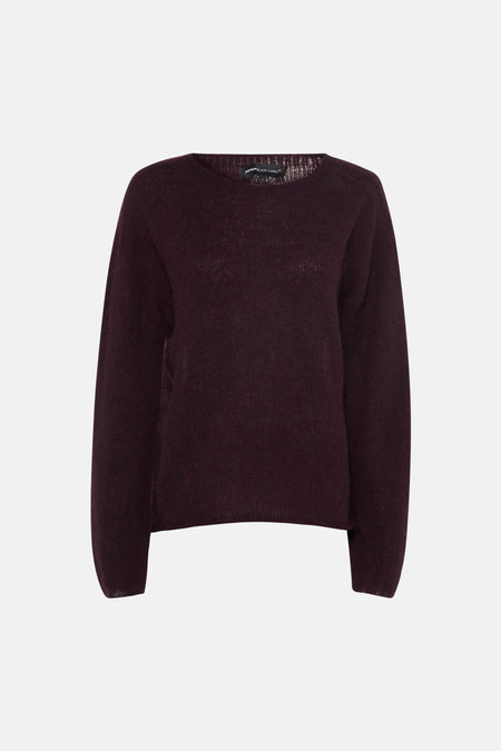 Pull O-hals - Bordeaux