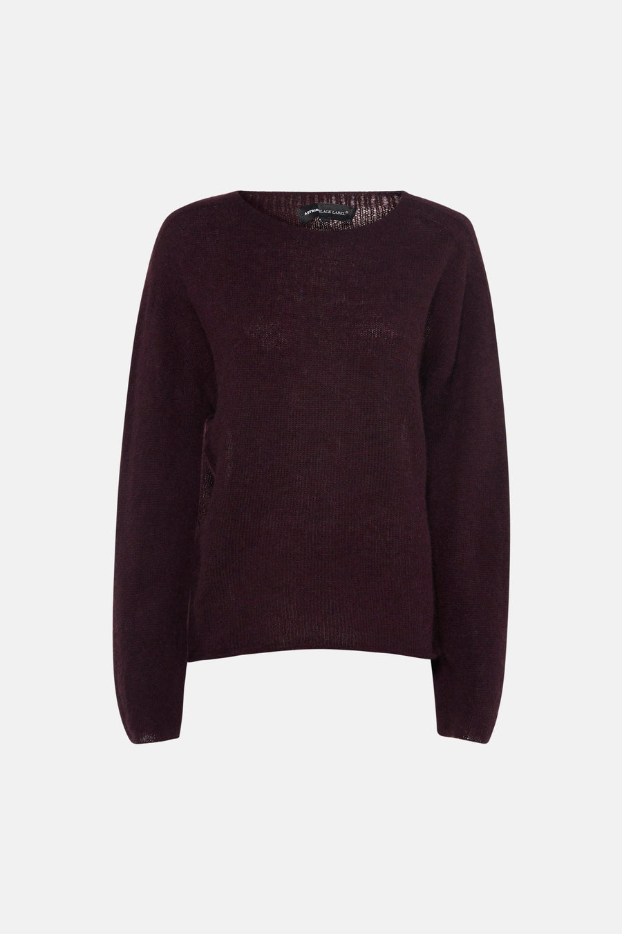 Pull col O - Bordeaux