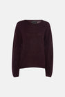 Pull col O - Bordeaux