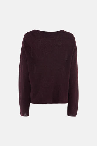 Pull col O - Bordeaux