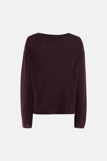 Pull O-hals - Bordeaux