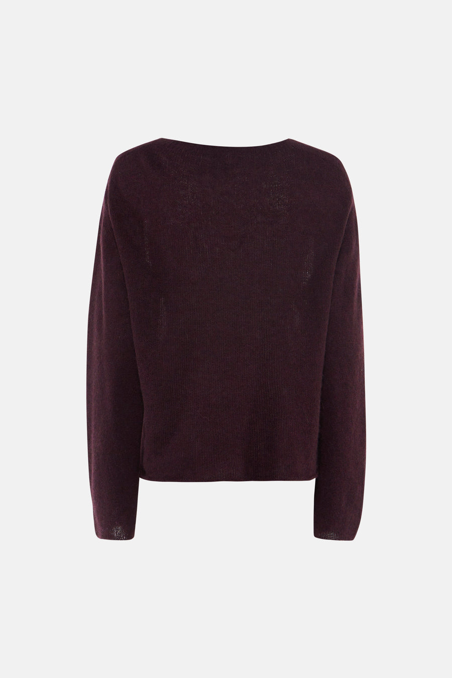 Pull col O - Bordeaux