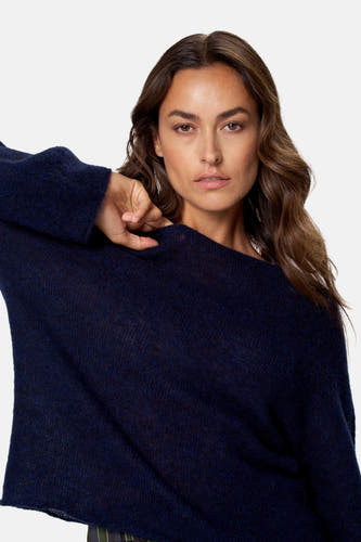 Pull col O - bleu