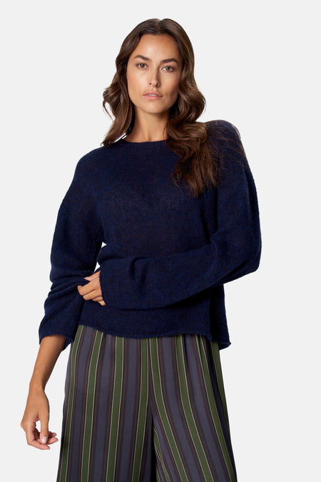 Pull O-hals - blauw
