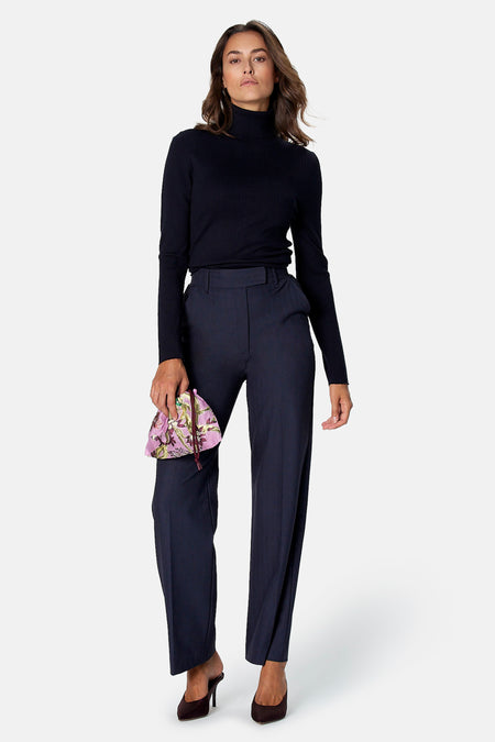 Trui met rolkraag blauw - Astrid Black Label