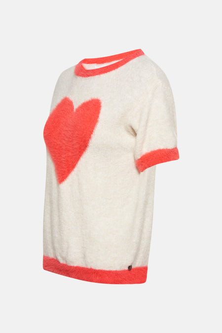 Trui met V-hals Beige - AMELIE ET AMELIE