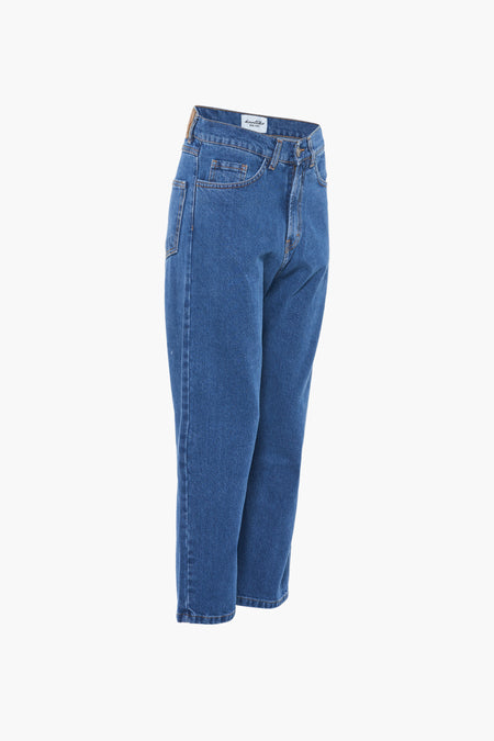 Jeans wide Mid blue denim - KAOTIKO