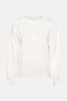 Pull met ronde hals - wit