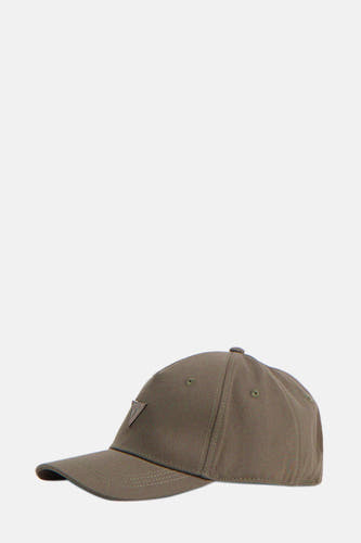 Kaki pet van Guess met subtiel logo-embleem op de voorkant.