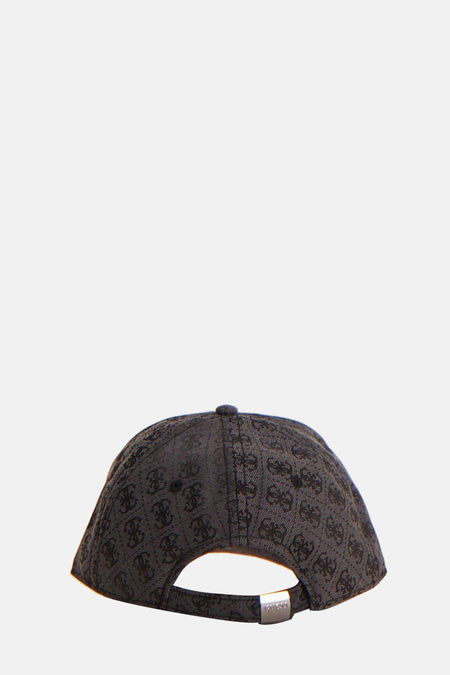 Donkergrijze Guess-pet met logoprint.