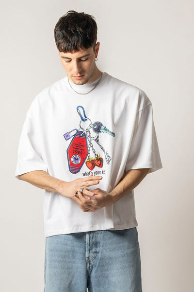 T-shirt (korte mouwen) Wit - KAOTIKO
