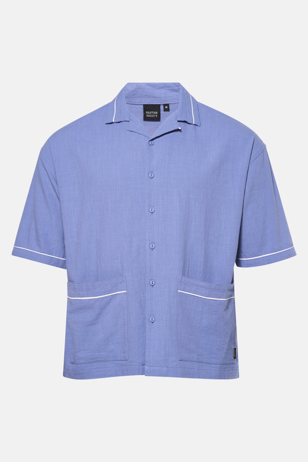 Chemise (manches courtes) Bleu - KAOTIKO