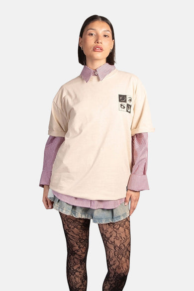 T-shirt (manches courtes) Écru - KAOTIKO