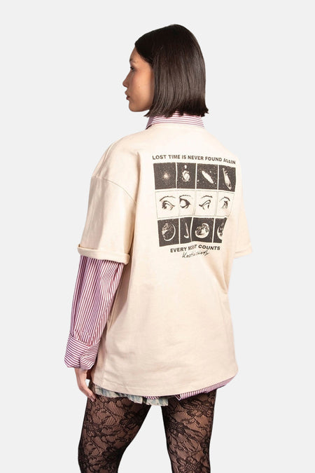 T-shirt met korte mouwen - Beige