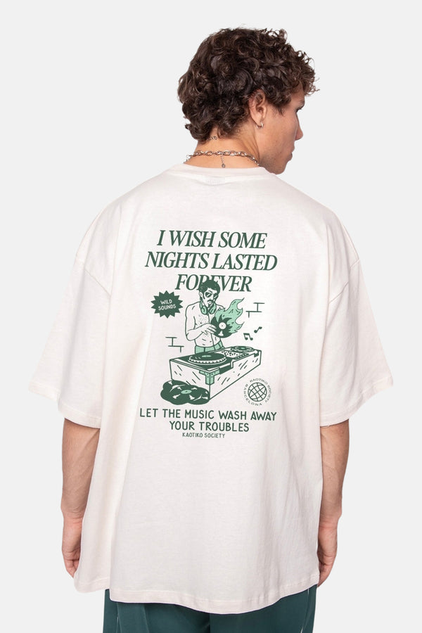 T-shirt (manches courtes) Écru - KAOTIKO