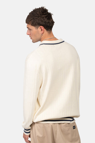 Pull met ronde hals - ecru