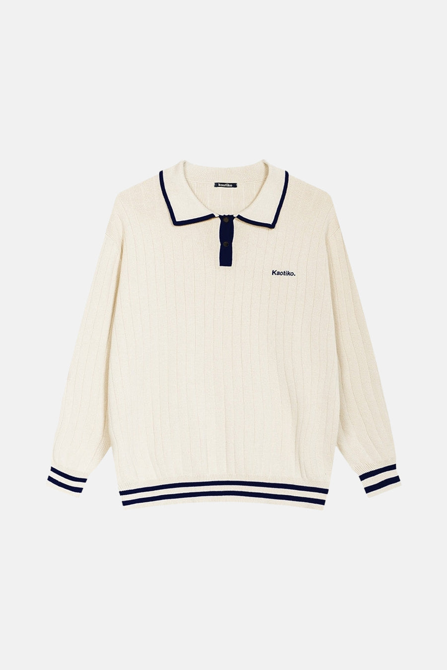 Pull met ronde hals - ecru