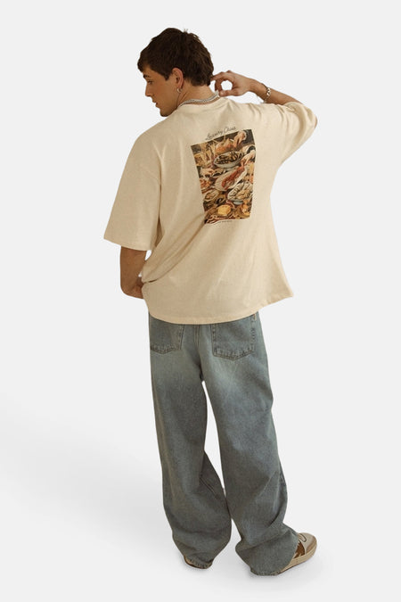 T-shirt (korte mouwen) Ecru - KAOTIKO