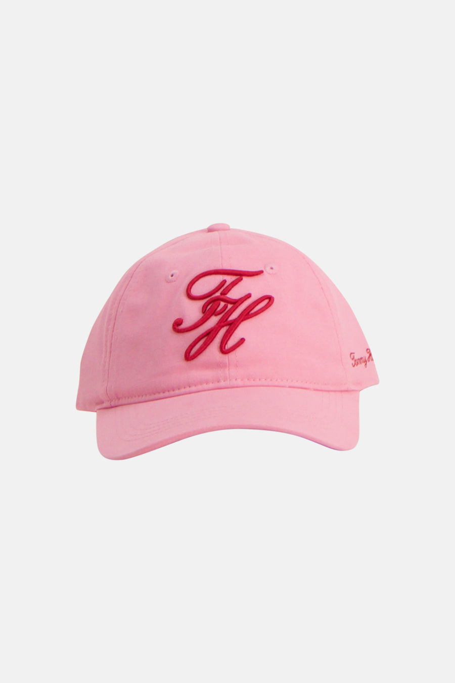 Roze pet van TOMMY JEANS met een geborduurd TH-monogram op de voorkant en een geborduurde 'Tommy J' tekst op de zijkant.