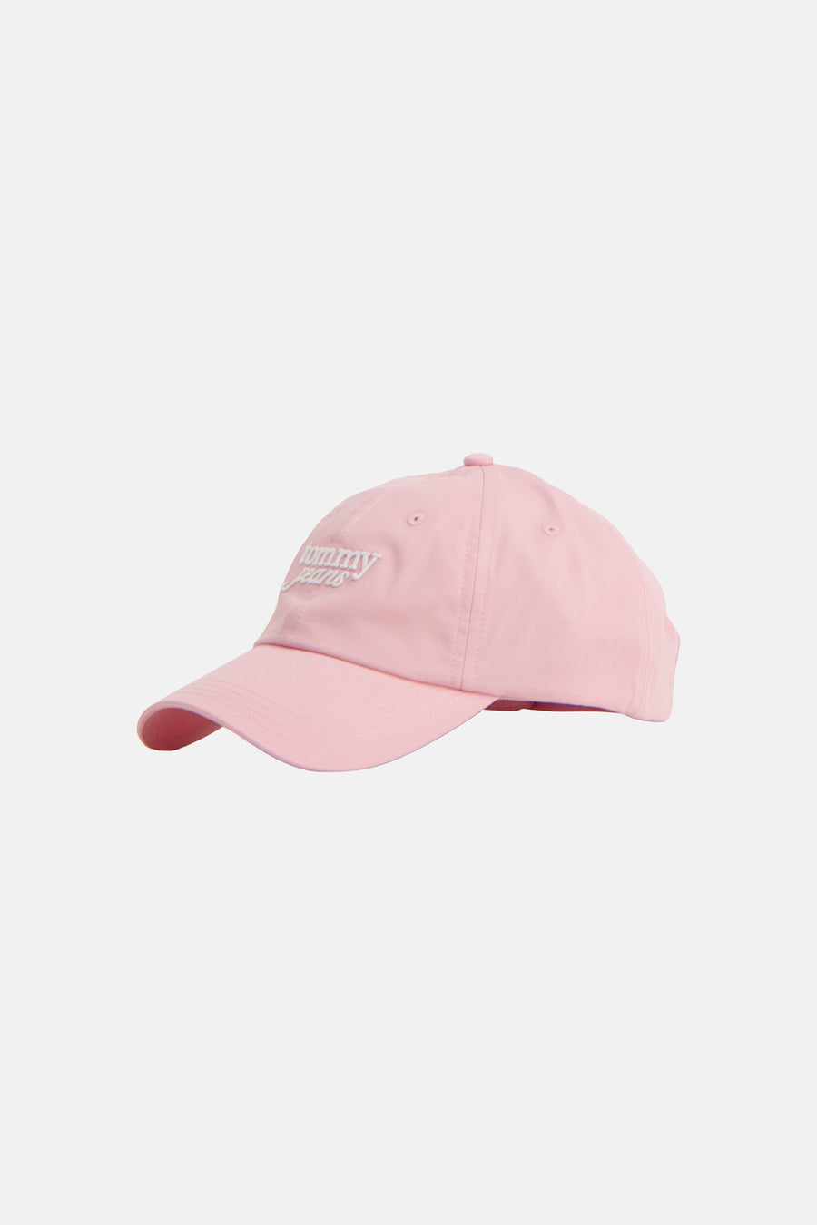 Roze pet van Tommy Jeans met geborduurd logo aan de voorkant.
