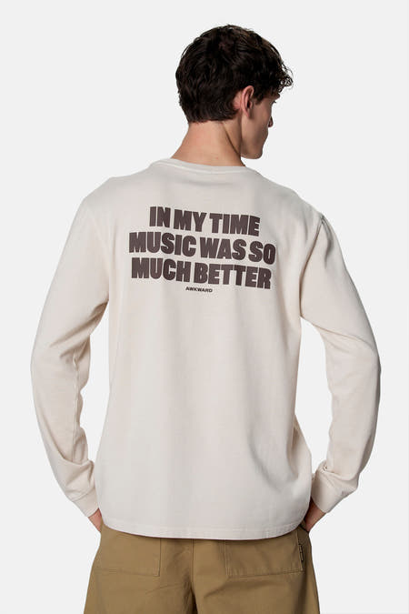 T-shirt met lange mouwen - ecru