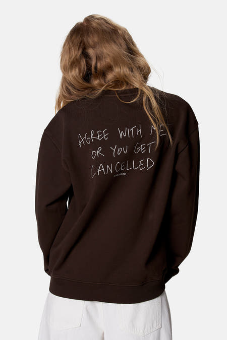 Sweater O hals - bruin