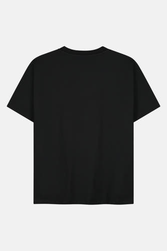 Zwart T-shirt met korte mouwen van BASELAB, gezien vanaf de achterkant.