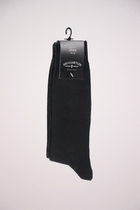 Chaussettes noires de Bruce & Butler, en un 2-pack à un cordon.