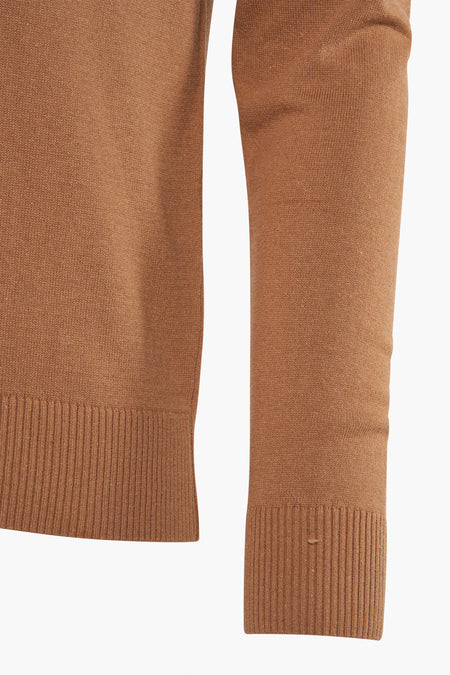 Pull met ronde hals - beige